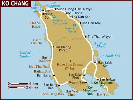 Mapa Koh Chang, Thajsko