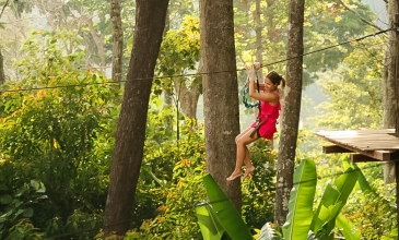 Slonní vesnice a jízda v korunách stromů - Koh Phangan