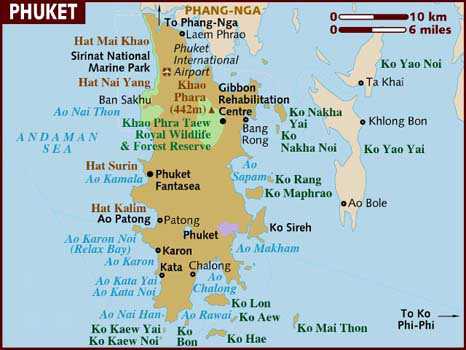 Mapa Phuket Thajsko